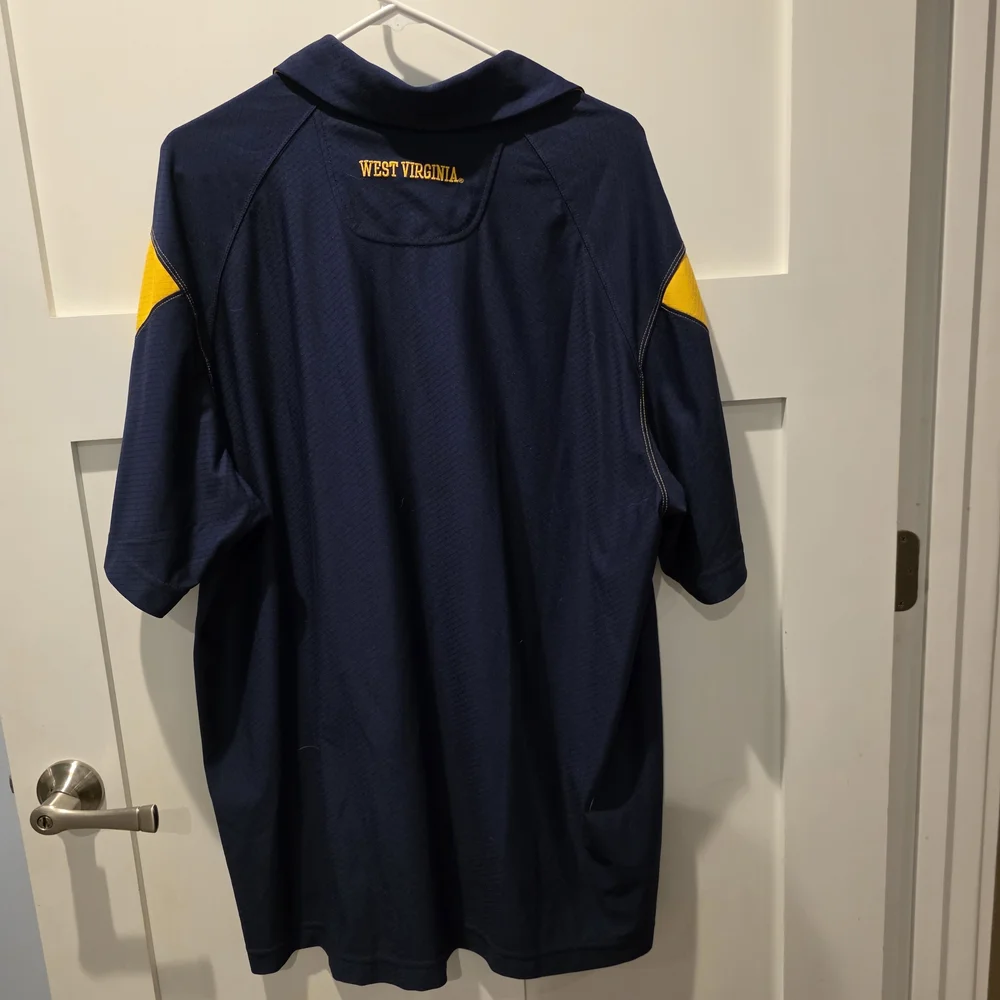 Nike WVU West Virginia University Dri-Fit Men Polo Shirt Mountaineers Football - Picture 6 of 10
